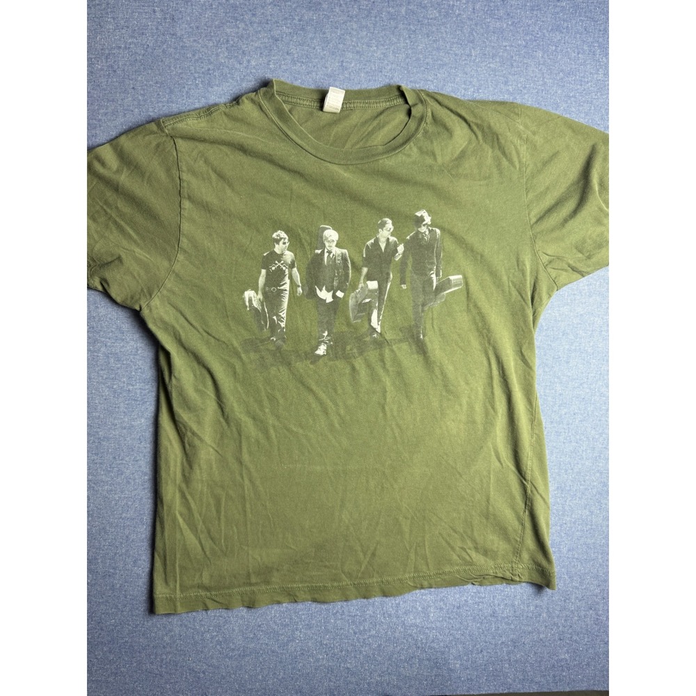 Matchbox Twenty Exile In America Tour 2008 T-Shirt Mens Medium Olive Green Anvil